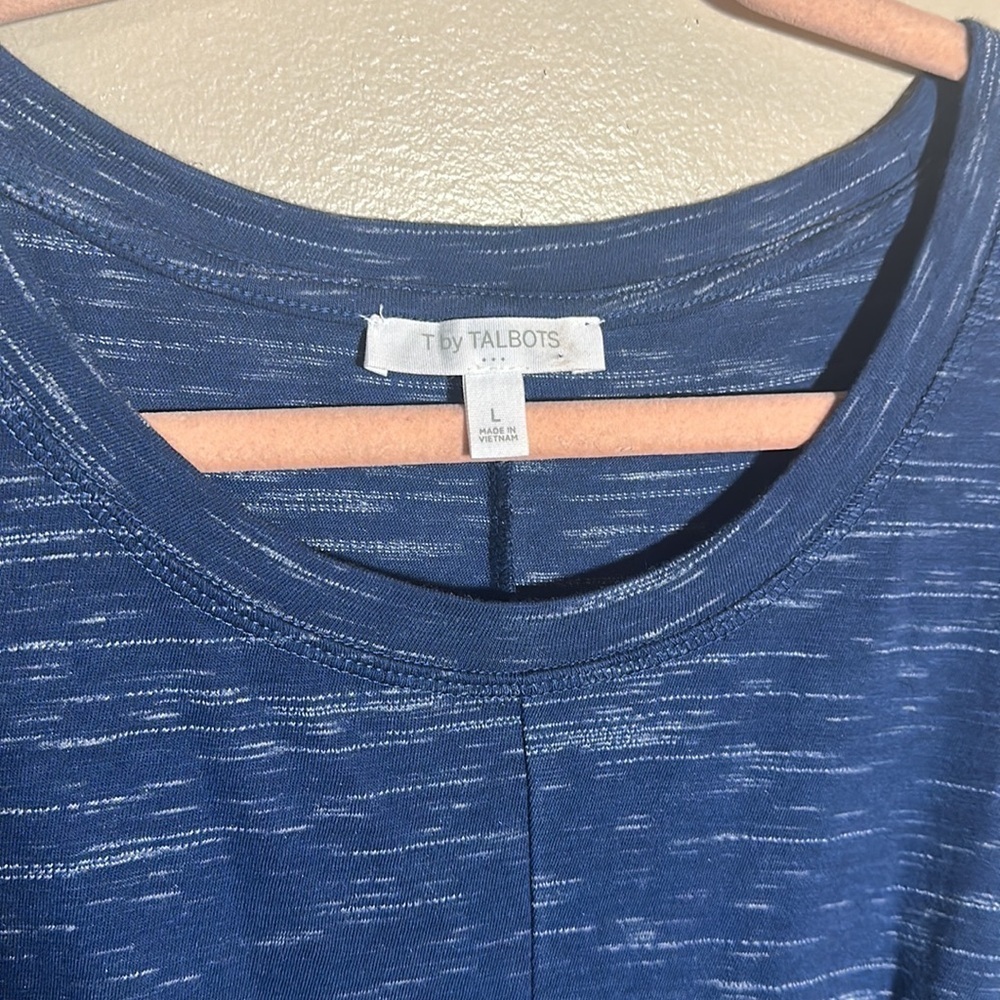 T by Talbots Marled Tie Front‎ Dress | Large - Picture 3 of 4